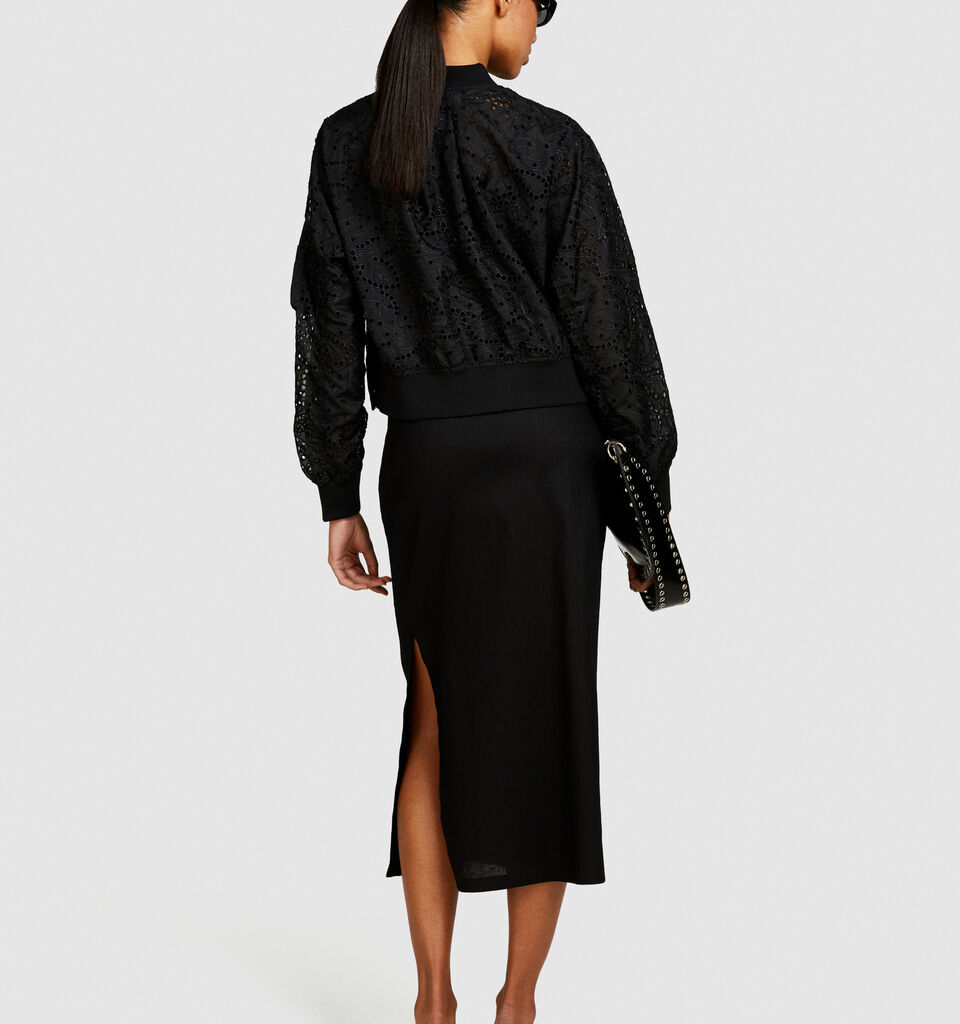 Pencil skirt - women's midi skirts - Black | Sisley image number 3